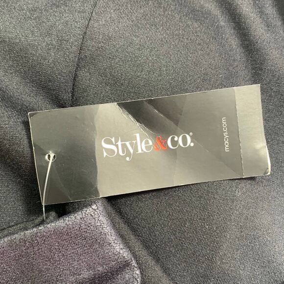 50% OFF Style & Co Jacket Side Zip Motto Vegan Leather Suede - Picture 6 of 8